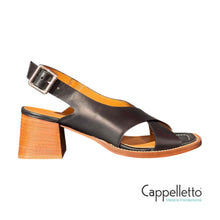 Carica l&#39;immagine nel visualizzatore di Gallery, GLAM Sandalo Tacco 50 Ranch Black
