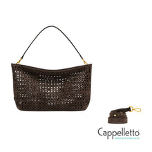 Carica l'immagine nel visualizzatore di Gallery, MASHUP Borsa Piccola in Suede Laserato Moka

