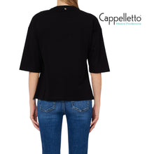 Carica l'immagine nel visualizzatore di Gallery, T-Shirt con Applicazioni Nero WA6128

