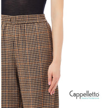 Carica l&#39;immagine nel visualizzatore di Gallery, Pantalone Elastic Flare Micro Ciocco/Beige MF5349
