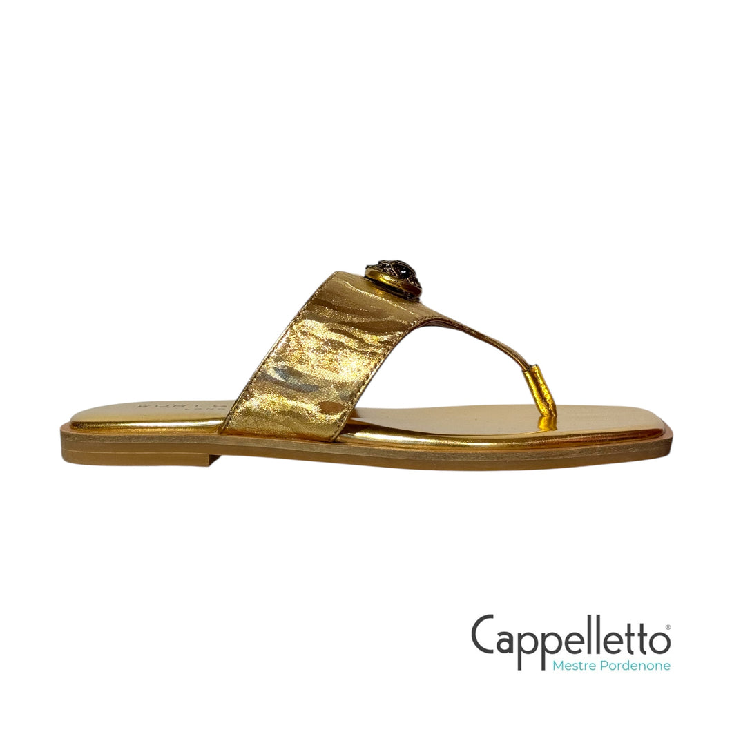 CHELSEA Infradito T-Bar Gold