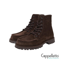 Carica l'immagine nel visualizzatore di Gallery, CPH 849 Polacchino Stringato Donna in Suede Cioccolato
