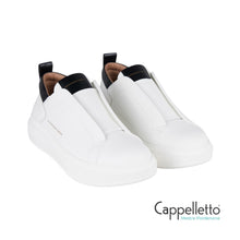 Carica l'immagine nel visualizzatore di Gallery, WEMBLEY Slip-on Uomo in Pelle Bianco/Nero 2384

