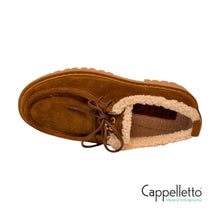 Carica l&#39;immagine nel visualizzatore di Gallery, LONZO Derby Norvegese Donna Suede Tan

