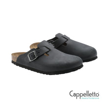Carica l&#39;immagine nel visualizzatore di Gallery, Boston Donna Black Oiled Leather
