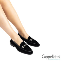 Carica l&#39;immagine nel visualizzatore di Gallery, DALCY Mocassino Donna in Velluto Nero
