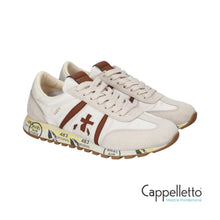 Carica l'immagine nel visualizzatore di Gallery, LUCY Sneaker Donna 8417 Panna e Cuoio
