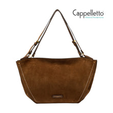 Carica l&#39;immagine nel visualizzatore di Gallery, BLOOM Borsa in Pelle Scamosciata Cognac
