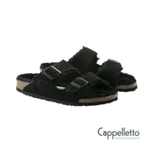 Carica l&#39;immagine nel visualizzatore di Gallery, Arizona Donna Shearling Black Suede
