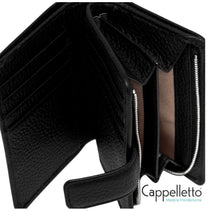 Carica l'immagine nel visualizzatore di Gallery, WALLETS GRAIN 13757 in Pelle Nera

