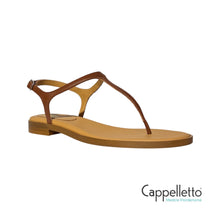Carica l&#39;immagine nel visualizzatore di Gallery, Sandalo Infradito Flat Nappa Cuoio
