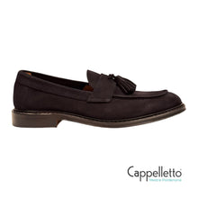 Carica l'immagine nel visualizzatore di Gallery, Mocassino Uomo con Nappine in Camoscio Navy PC2
