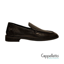 Carica l&#39;immagine nel visualizzatore di Gallery, HOUDINI Mocassino Tallone Intrecciato Pelle Nera
