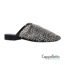 Carica l'immagine nel visualizzatore di Gallery, SlipOn Flat Gioiello Nero/Argento
