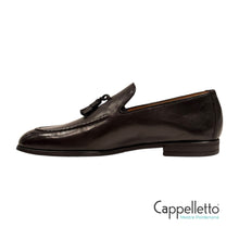 Carica l'immagine nel visualizzatore di Gallery, Loafer Uomo con Nappine in Nappa Spoleto Nero
