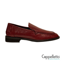 Carica l&#39;immagine nel visualizzatore di Gallery, HOUDINI Mocassino Tallone Intrecciato Pelle Bordeaux
