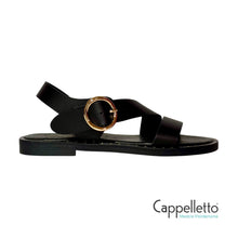 Carica l&#39;immagine nel visualizzatore di Gallery, Sandalo Fibbia Nero E2-074
