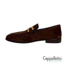 Carica l&#39;immagine nel visualizzatore di Gallery, CANDELARIA Mocassino Morsetto Camoscio Dark Brown
