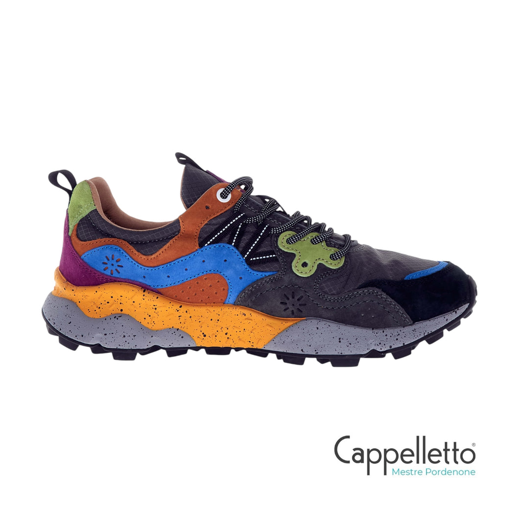 YAMANO 3 Uomo Suede/Nylon Squared Nero-Antracite-Blue