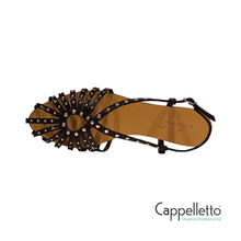 Carica l'immagine nel visualizzatore di Gallery, Sandalo Gabbietta Borchie 514 Nappa Nera
