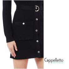 Carica l&#39;immagine nel visualizzatore di Gallery, Abito in Maglia Nero MF5371
