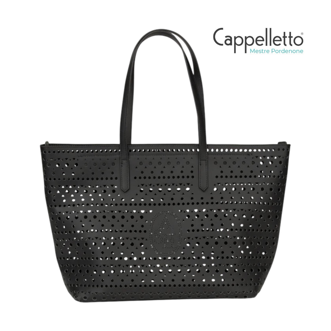 LISA 099 Borsa Shopper Pelle Nera