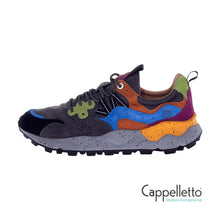 Carica l&#39;immagine nel visualizzatore di Gallery, YAMANO 3 Uomo Suede/Nylon Squared Nero-Antracite-Blue
