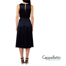 Carica l'immagine nel visualizzatore di Gallery, Abito con Spacco Blu Oceano CA6149
