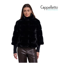 Carica l'immagine nel visualizzatore di Gallery, FELINE Giacchino con Polsini in Maglia Nero

