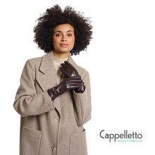 Carica l&#39;immagine nel visualizzatore di Gallery, HAVILA Guanti in EcoPelle Cioccolato
