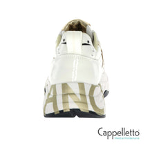 Carica l'immagine nel visualizzatore di Gallery, CLUB105 Sneaker Donna Nylon Laminato Bianco-Champagne
