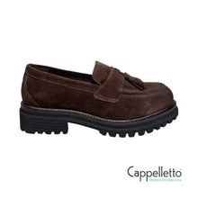 Carica l'immagine nel visualizzatore di Gallery, Mocassino Donna BL35029 Suede Testa di Moro
