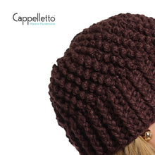Carica l&#39;immagine nel visualizzatore di Gallery, KEVINA Berretto in Maglia Cioccolato
