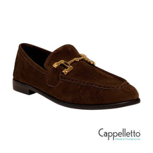 Carica l&#39;immagine nel visualizzatore di Gallery, CANDELARIA Mocassino Morsetto Camoscio Dark Brown
