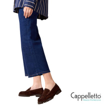 Carica l'immagine nel visualizzatore di Gallery, FIJO Mocassino Donna in Camoscio Arricciato Marrone
