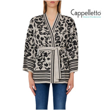 Carica l'immagine nel visualizzatore di Gallery, Giacca in Maglia Jacquard Arab White/Black WA6423
