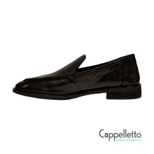 Carica l&#39;immagine nel visualizzatore di Gallery, HOUDINI Mocassino Tallone Intrecciato Pelle Nera
