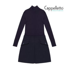 Carica l'immagine nel visualizzatore di Gallery, ASHLEY Abito con Corpino in Lana - Blu Navy
