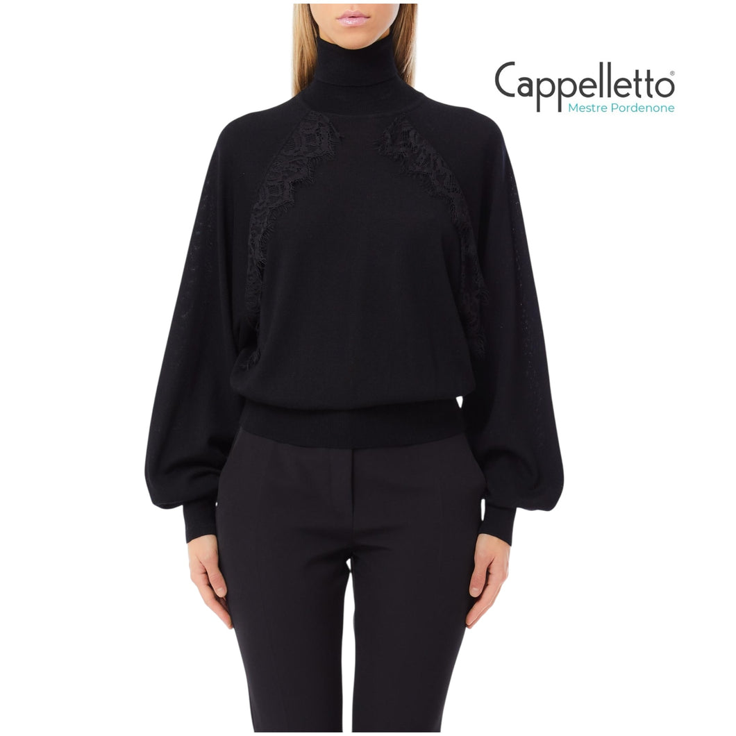 Maglia Collo Alto Manica Lunga Nera CF5326