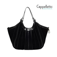 Carica l'immagine nel visualizzatore di Gallery, DUA Borsa Grande in Pelle e Suede Ralph Nero
