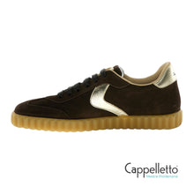 Carica l'immagine nel visualizzatore di Gallery, INES Sneaker Donna Suede Brown-Platinum
