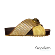 Carica l&#39;immagine nel visualizzatore di Gallery, CHELSEA SlipOn Cross Strap Gold
