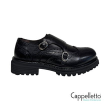 Carica l'immagine nel visualizzatore di Gallery, Scarpa Donna Doppia Fibbia BL35050 Old Crust Nero

