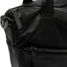 Carica l&#39;immagine nel visualizzatore di Gallery, SHANIA Borsa con Manici e Zip in Pelle Nera
