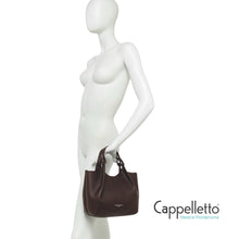 Carica l&#39;immagine nel visualizzatore di Gallery, DUA Borsa in Pelle Nero/Castoro
