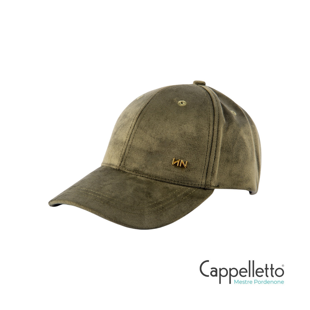 ZELIA Cappello Baseball Logo NN Oro Velluto - Militare