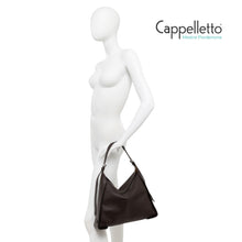 Carica l&#39;immagine nel visualizzatore di Gallery, PENELOPE Borsa in Pelle Double Nero/Castoro
