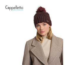 Carica l&#39;immagine nel visualizzatore di Gallery, KEVINA Berretto in Maglia Cioccolato
