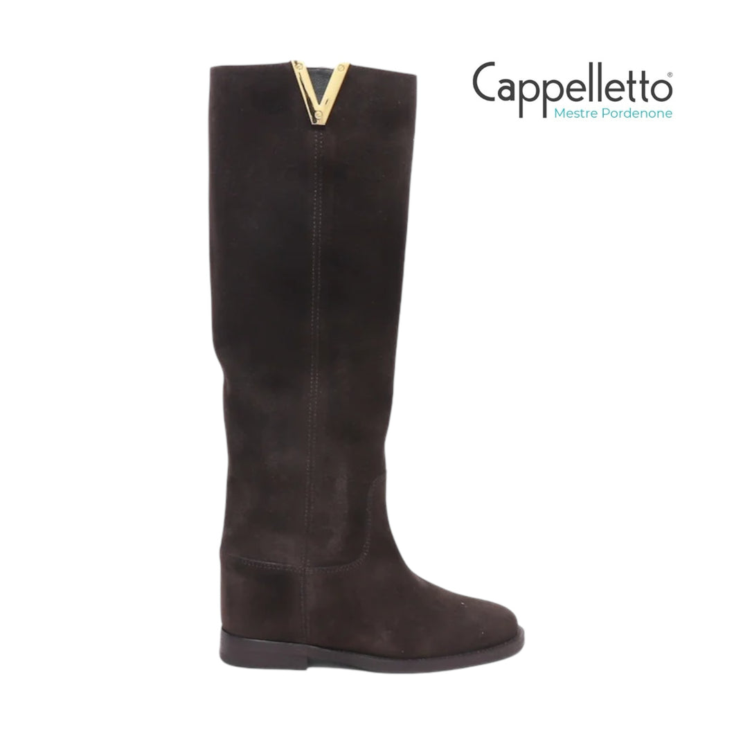 Stivale Alto Desirè Testa di Moro con V Oro 2568