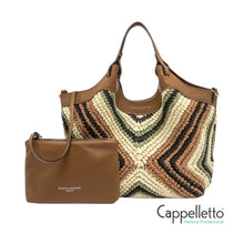 Carica l'immagine nel visualizzatore di Gallery, DUA Borsa Media in Pelle/Paglia Willow
